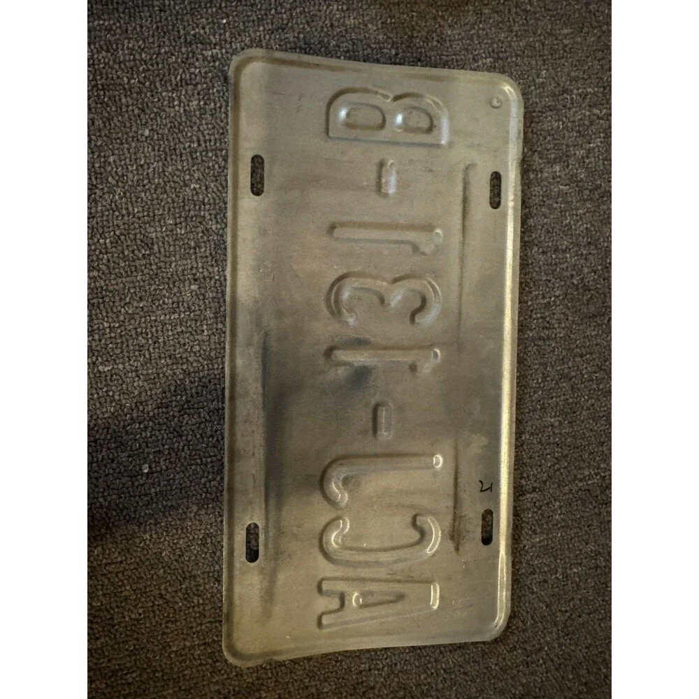 Authentic Mexican License Plate ACJ-131-B Aguascalientes Mexico Teal Accenté